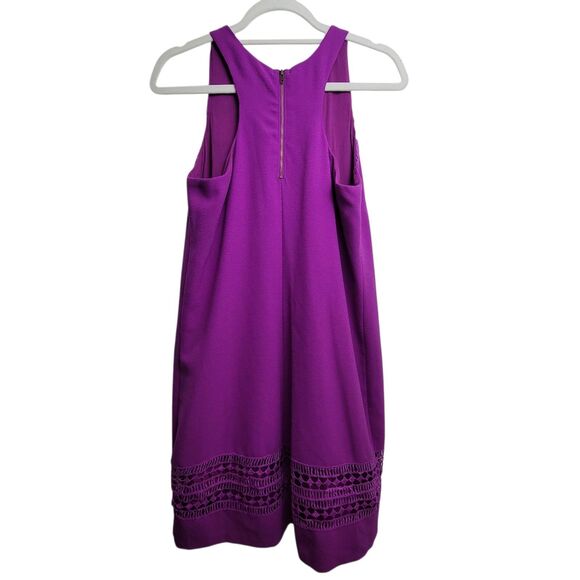 Cremieux Purple Crochet Detail Dress Size Medium - Picture 2 of 6